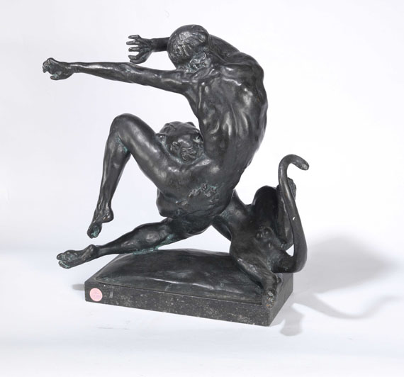 Fritz Behn - Weib, vom Panther überfallen - Back side