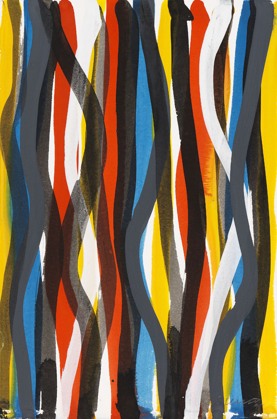 Sol LeWitt - Wavy Vertical Brushstrokes