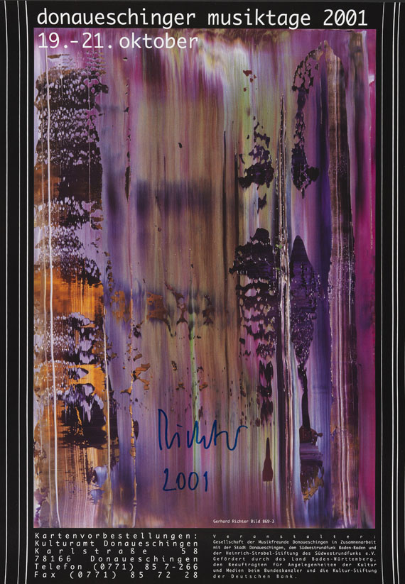Gerhard Richter - Plakat: Donaueschinger Musiktage