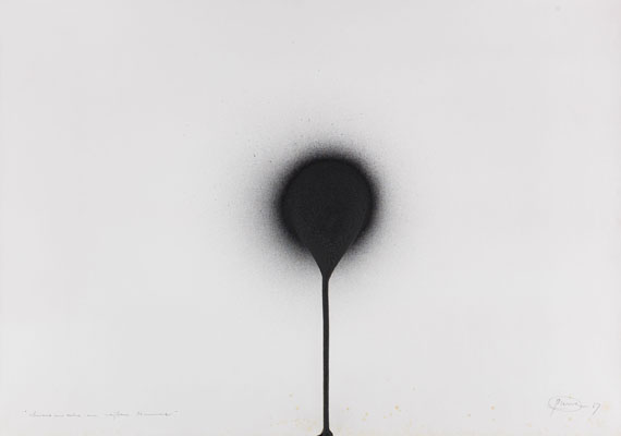 Otto Piene - Schwarz am weissen Himmel