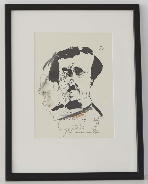 Horst Janssen - Selbst-Profil - Frame image