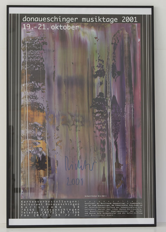 Gerhard Richter - Plakat: Donaueschinger Musiktage - Frame image