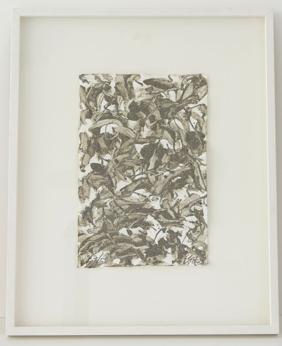 Günther Uecker - Ohne Titel (Aschebild) - Frame image