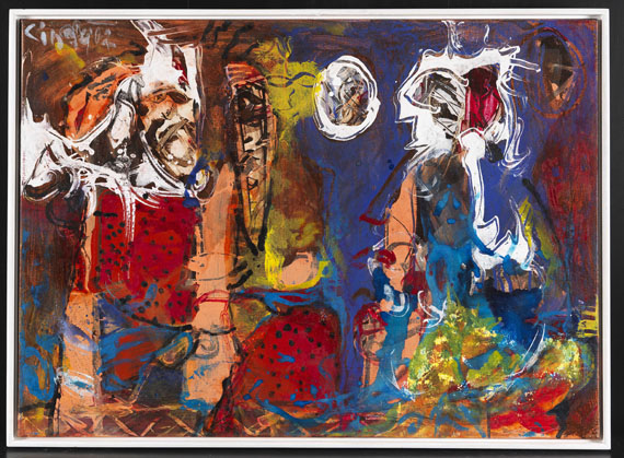 Axel Heil - und Uwe Lindau (1950 Groß-Barnitz - lebt und arbeitet in Karlsruhe). Combinazione Arrabbiatica. Schlecht bezahlte Komparsen - Frame image