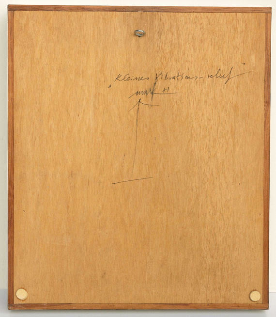 Heinz Mack - Kleines Vibrations-Relief - Back side