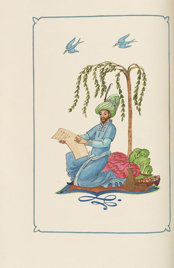 Omar Kayyam - Estances. Calligraphic manuscript. 1957 - 