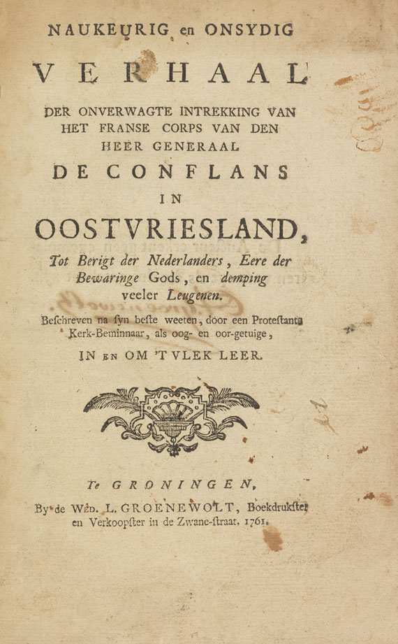 Ostfriesland - Naukeurig ... Oostvriesland. 1761