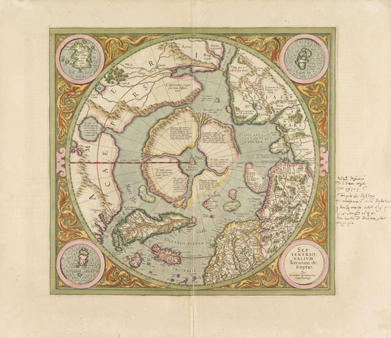  Polkarte - 1 Bl. Septentrionalium terrarum (G. Mercator).