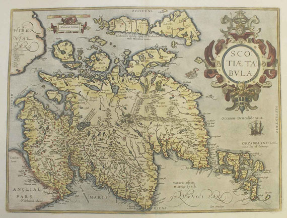 Großbritannien - 1 Bl. Scotiae tabula (A. Ortelius).