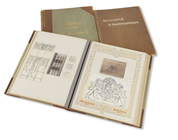 Wilhelm Rauch - Entwürfe kunstvoller Bucheinbände. 3 Bde. - 