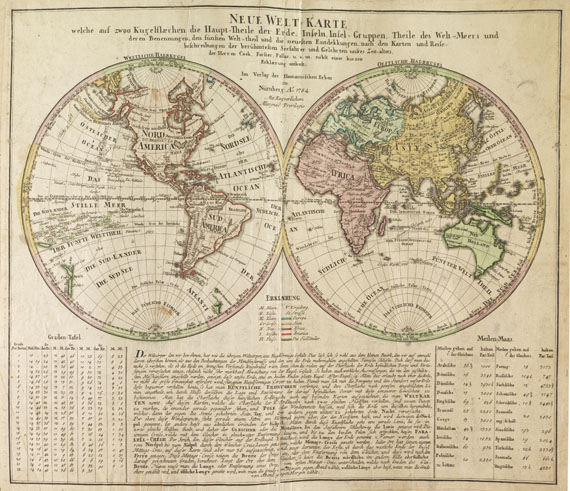 Atlanten - Homann Erben, Atlas, 48 Karten, ca. 1780.