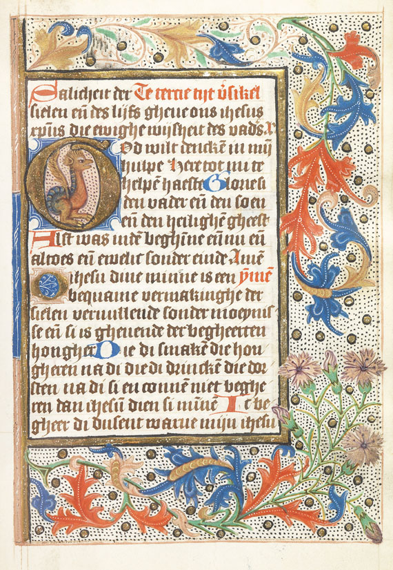  Manuskript - Niederländisches Stundenbuch auf Pergament. Um 1470 - 