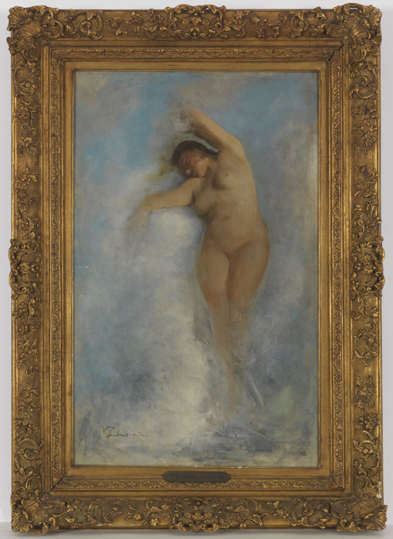 Wilhelm Trübner - Weiblicher Akt im Schaum einer Welle: "Oceanide" - Frame image