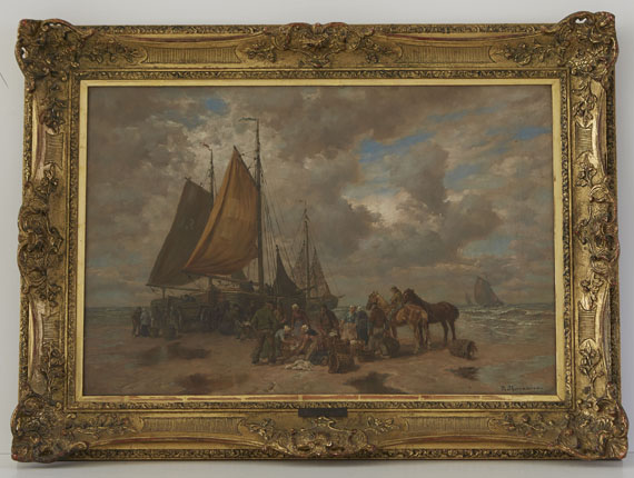 Désiré Thomassin - Fischer am Meer - Frame image