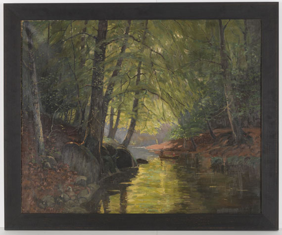 Edward Theodore Compton - Zugeschrieben - Kahnpartie im Spreewald - Frame image