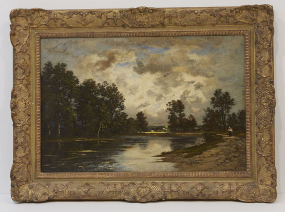 Léon Richet - Weiher am Waldrand - Frame image