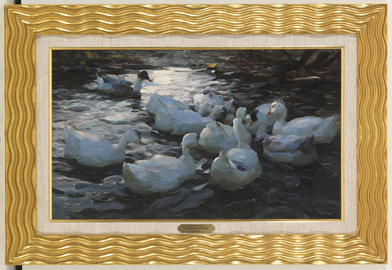 Alexander Koester - Elf Enten im Wasser - Frame image