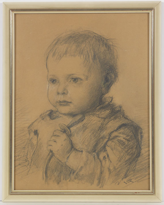 Wilhelm Carl Räuber - 2 Bll.: Kinderporträts (Adoptivtochter des Künstlers) - Frame image
