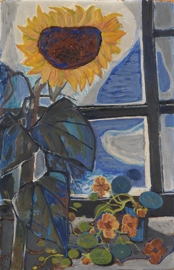 Otto Dix - Sonnenblume am Atelierfenster