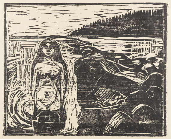 Edvard Munch - Badendes Weib