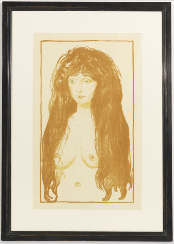 Edvard Munch - Weib mit rotem Haar und grünen Augen. Die Sünde