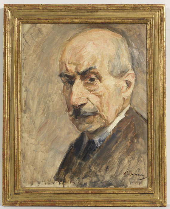 Max Liebermann - Selbstbildnis, Büste im Dreiviertelprofil nach links - Frame image