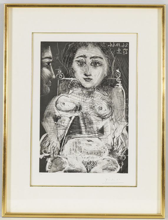 Pablo Picasso - Portrait de Jacqueline au Fauteuil - Frame image