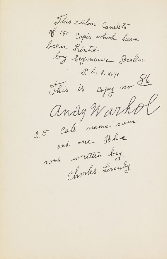 Andy Warhol - 25 Cats name[d] Sam and one Blue Pussy - 