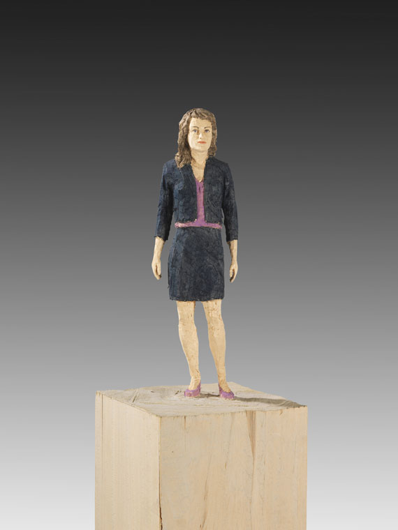 Stephan Balkenhol - Frau mit blauem Kleid