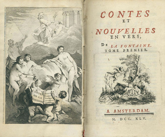 Jean de La Fontaine - Contes et nouvelles en vers. 2 Bde. 1745.