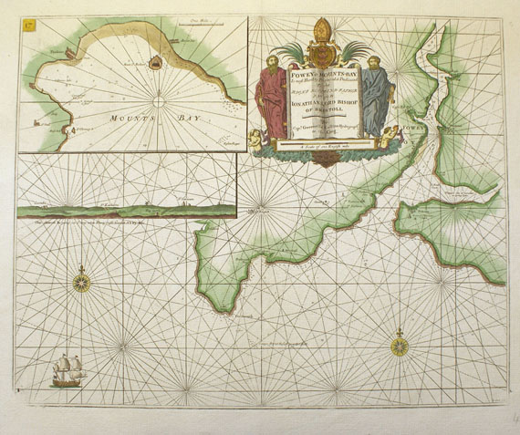  Großbritannien - 2 Bll. Falmouth / Fowey & Mounts Bay (Gr. Collins). - 