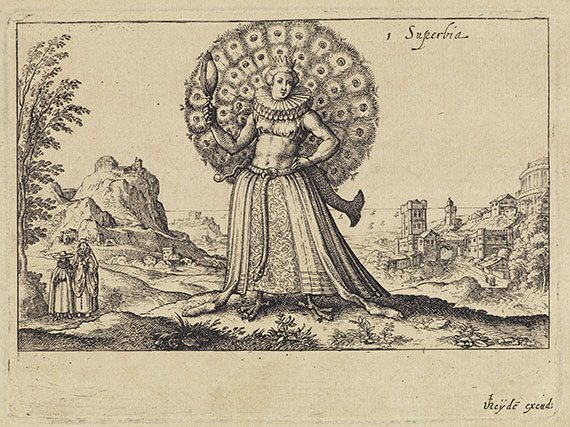 Jacob van der Heyden - 4 Bll. Kupfer (mont. auf 2 Bll.). Um 1610.