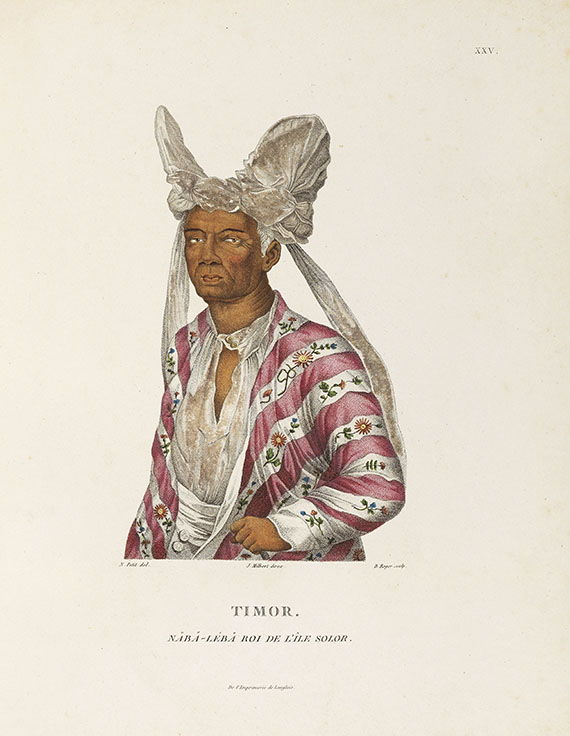 Francois Auguste Péron - Voyage de découvertes aux Terres australes. 3 Bde. 1807-16. - 