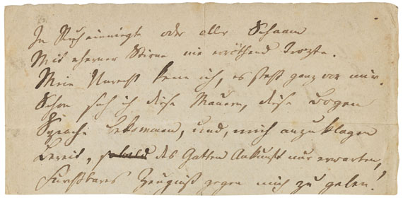 Friedrich von Schiller - Eigh. Manuskriptfragment aus "Phaedra". 1804. - 