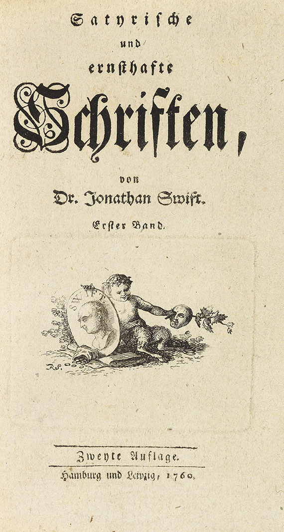 Jonathan Swift - Satyrische und ernsthafte Schriften. 1759-66. 8 Bde.
