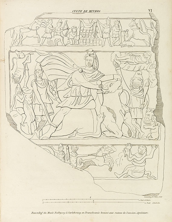 Joseph von Hammer-Purgstall - Mémoire sur le culture de mithra. 1833. 2 Bde. - 