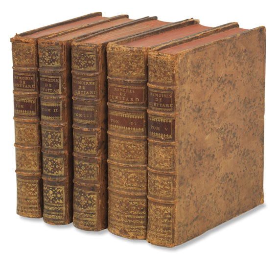 Jean-Etienne Guettard - Memoires sur différentes parties des sciences et arts. 5 Bde. 1768 - 