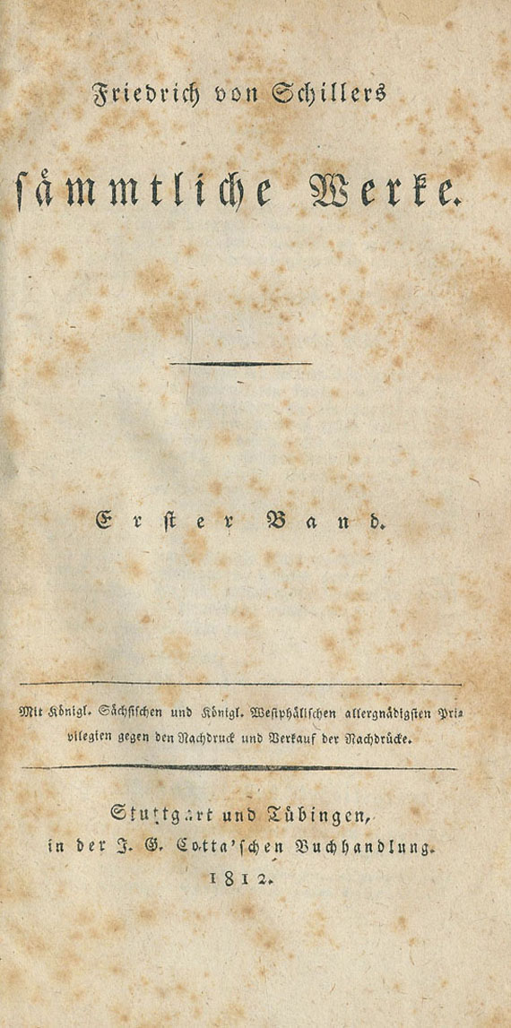 Friedrich von Schiller - Sämmtliche Werke. 14 Bde.
