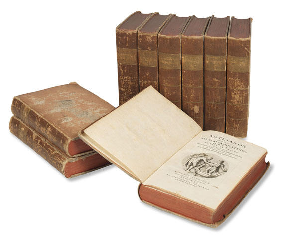  Lukian von Samosata - Opera. 1789. 9 Bde. Mit Besitzvermerk von Schiller. - 
