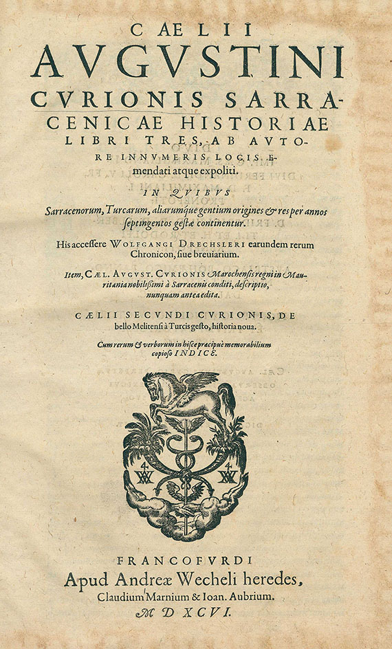 Celio Agostino Curio - Sarracenicae historiae libri tres