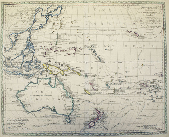  Australien - 1 Bl. Australien (Südland) auch ... der fünfte Welttheil genannt (J. Walch).