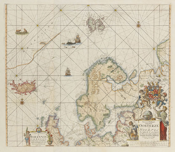 Nordmeer - 1 Bl. Oosterze en Noortze (J. van Keulen).