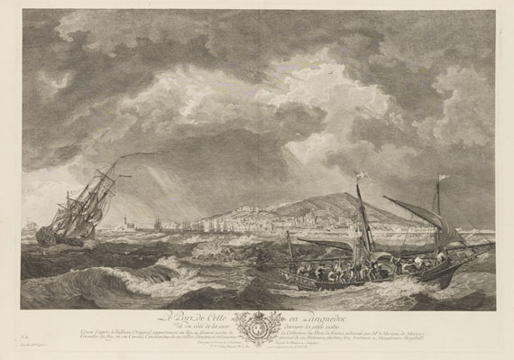 Joseph Vernet - 16 Bll.: Les ports de France (Cochin/Le Bas). 1760-80.