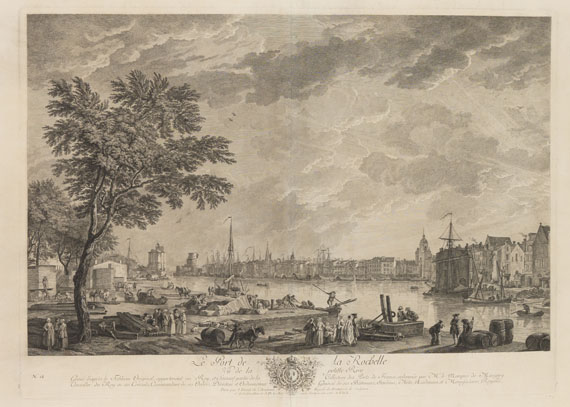 Joseph Vernet - 16 Bll.: Les ports de France (Cochin/Le Bas). 1760-80.