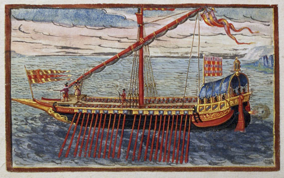  Schiffahrt - Ca. 40 Bll. Schiffahrt (Schlachtendarstellungen, Schiffsporträts, Vertonungen). - 