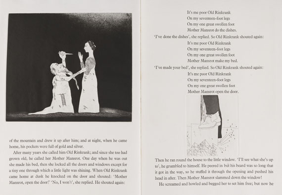 David Hockney - Six fairy tales (3 Leporellos u. 10  Orig.-Grafiken)