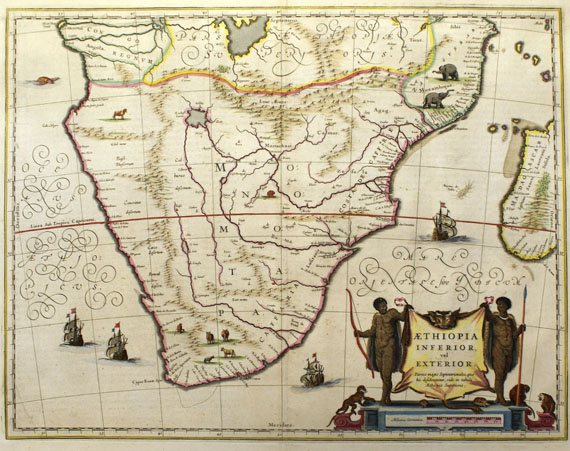  Afrika - 2 Bll. Aethiopia inferior (Südafrika) + Partie meridionale d