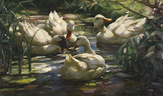 Alexander Koester - Enten auf dem Waldweiher