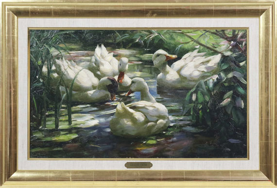 Alexander Koester - Enten auf dem Waldweiher - Frame image