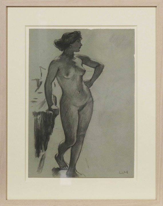 Ludwig von Hofmann - Stehender weiblicher Akt - Frame image